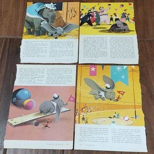 Vintage Dumbo Disney Fantasyland 1965 pages antique nursery circus decor